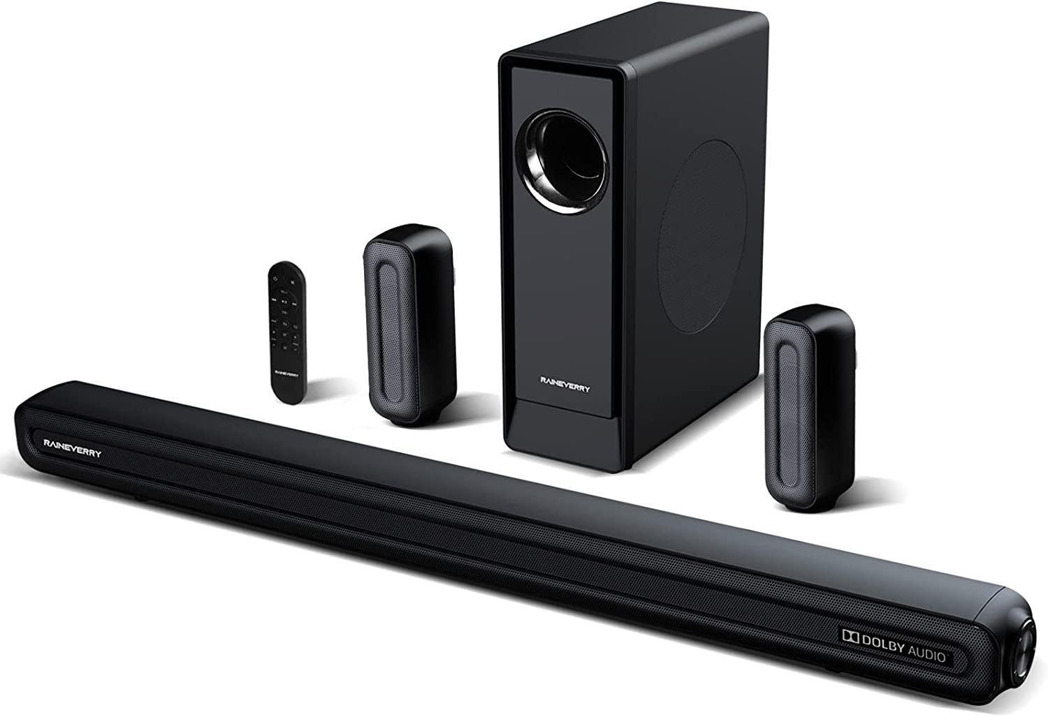 5.1 CH Surround Sound Bar with Dolby Audio, Sound Bars for TV with Wireless Subwoofer, Dolby Digital Plus, Bluetooth 5.0, Surround Sound Mechanism for Home Theater, Works with 4K & HD TVs| HDMI & Optical