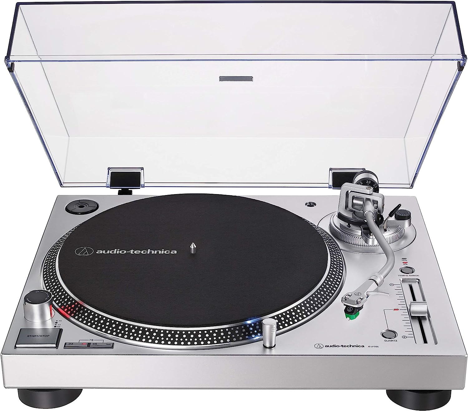 Audio-Technica AT-LP120XUSB-BK Direct-Drive Turntable (Analog & USB), Fully Manual, Hi-Fi, 3 Speed, Convert Vinyl to Digital, Anti-Skate and Variable Pitch Authority Black