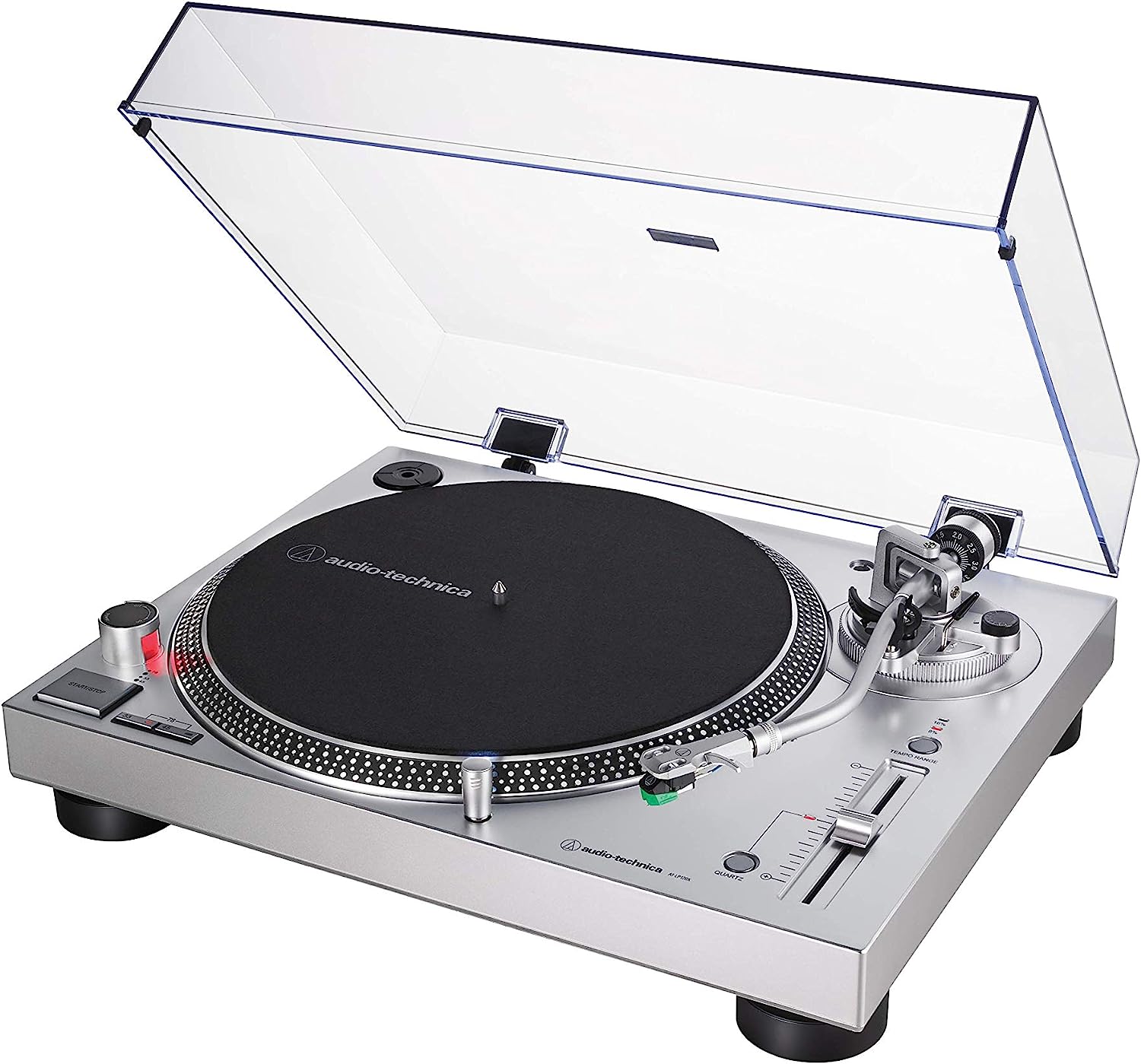 Audio-Technica AT-LP120XUSB-BK Direct-Drive Turntable (Analog & USB), Fully Manual, Hi-Fi, 3 Speed, Convert Vinyl to Digital, Anti-Skate and Variable Pitch Command Black