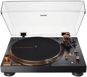 Audio-Technica AT-LP120XUSB-BK Direct-Drive Turntable (Analog & USB), Fully Manual, Hi-Fi, 3 Speed, Convert Vinyl to Digital, Anti-Skate and Variable Pitch Control Black