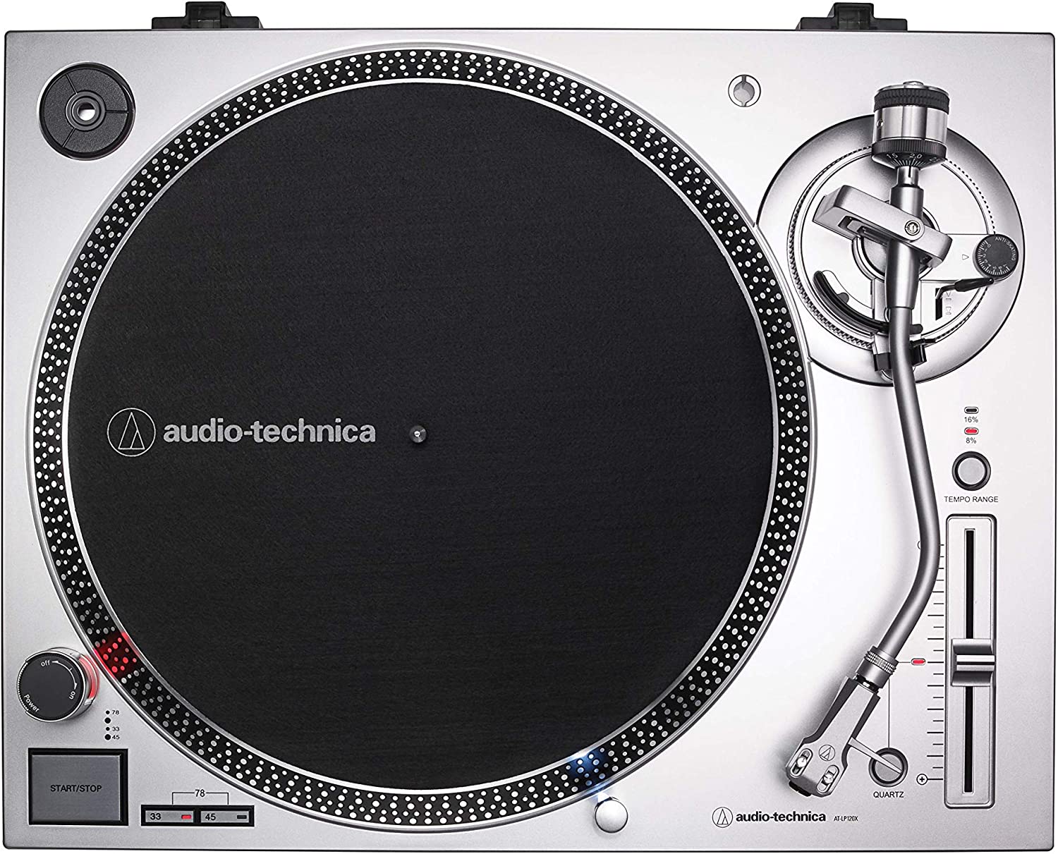 Audio-Technica AT-LP120XUSB-BK Direct-Drive Turntable (Analog & USB), Fully Manual, Hi-Fi, 3 Speed, Convert Vinyl to Digital, Anti-Skate and Variable Pitch Control Black