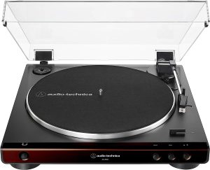 Audio-Technica AT-LP60X-BK Fully Automatic Belt-Drive Stereo Turntable, Black, Hi-Fi, 2 Speed, Dust Cover, Anti-Resonance, Die-Cast Aluminum Platter