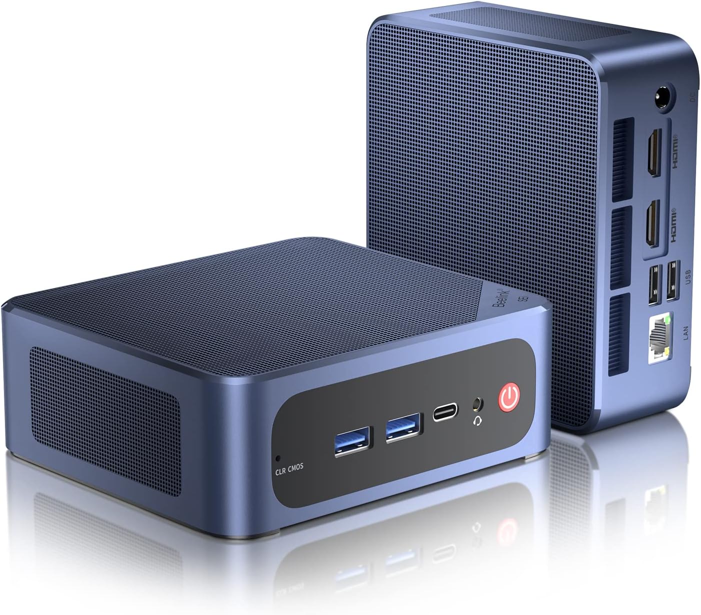 Beelink SEi8 Mini PC 8th Gen Intel i5-8259U(4C/8T Up to 3.8GHz), Mini Desktop Computer 16GB DDR4 500GB M.2 NVMe SSD, WiFi 5, BT5.0, Gigabit Ethernet, 4K Dual HDMI, Auto Power On/WOL for Home/Office