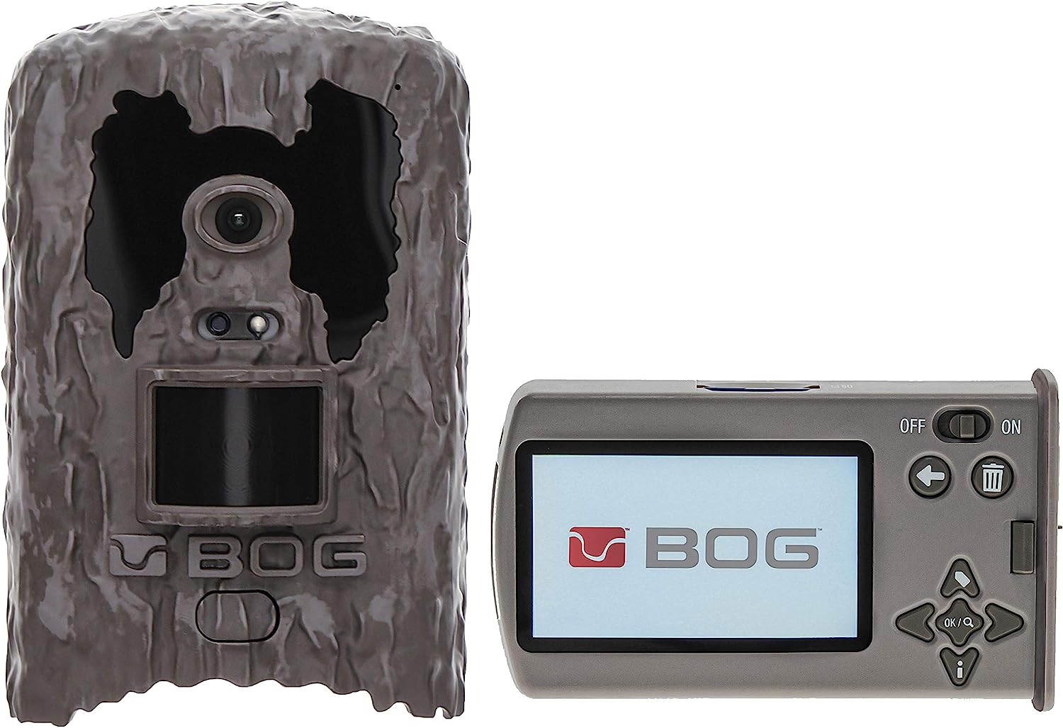 BOG Clandestine Invisible Flash 18MP Game Camera with Removable Viewing Screen, Low Glow Image Tagging, Tree Attachment, and HD Video for Hunting, Trapping, Land Management, Security, and Outdoors