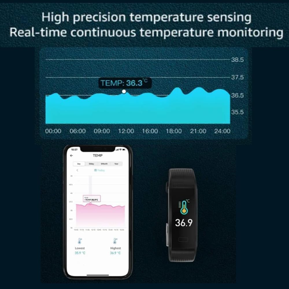 BrilliantHouse Fitness Tracker with Blood Pressure Heart Rate Blood Oxygen Monitor, Action Tracker Sleep & Temperature Monitor, Smart Watch IP68 Waterproof Pedometer Step Counter for Kids Guy Women