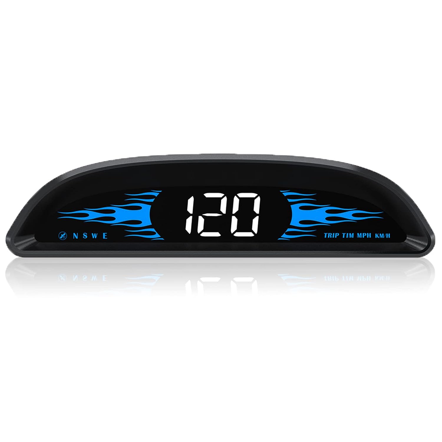 Digital GPS Speedometer, VEESA Car Universal HUD Head Up Display, GPS Smart Gauge Speedometer with Speed MPH Compass Fatigued Driving Alert Overspeed Alarm Trip Meter for All Vehicle (Black)