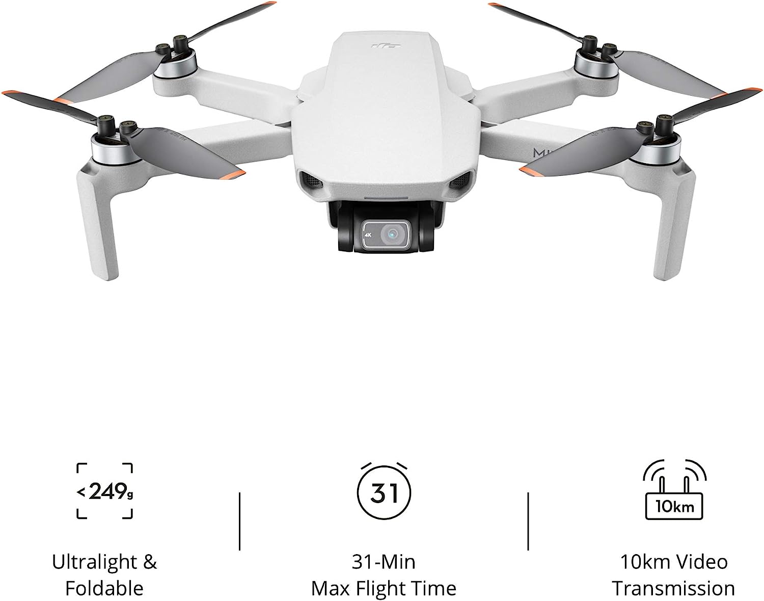 DJI Mini 2 Ultralight & Foldable Drone Quadcopter with Remote Controller - Gray (Renewed)