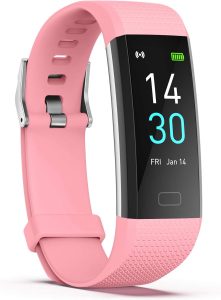 ENGERWALL Fitness Tracker with Step Counter/Calories/Stopwatch, Deed Tracker with Heart Rate Monitor, IP68, Health Tracker with Sleep Tracker, Smartwatch, Pedometer Watch for Women Men Kids
