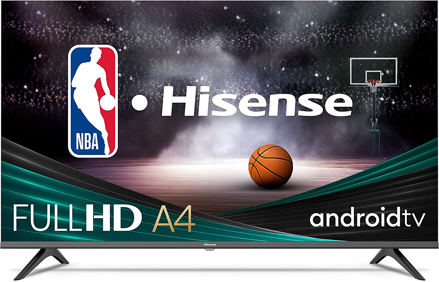 Hisense A4 Series 40-Inch Class FHD Smart Android TV with DTS Virtual X, Game & Sports Modes, Chromecast Built-in, Alexa Compatibility (40A4H, 2022 New Model) Black