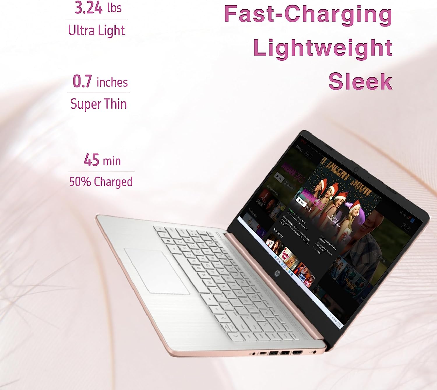 HP 2022 Stream 14'' HD Laptop, Intel Celeron N4020 Dual-core Processor, 4GB DDR4 RAM, 64GB eMMC, 1 Year Office 365, Webcam, HDMI, Windows 10S, White, 32GB SnowBell USB Card