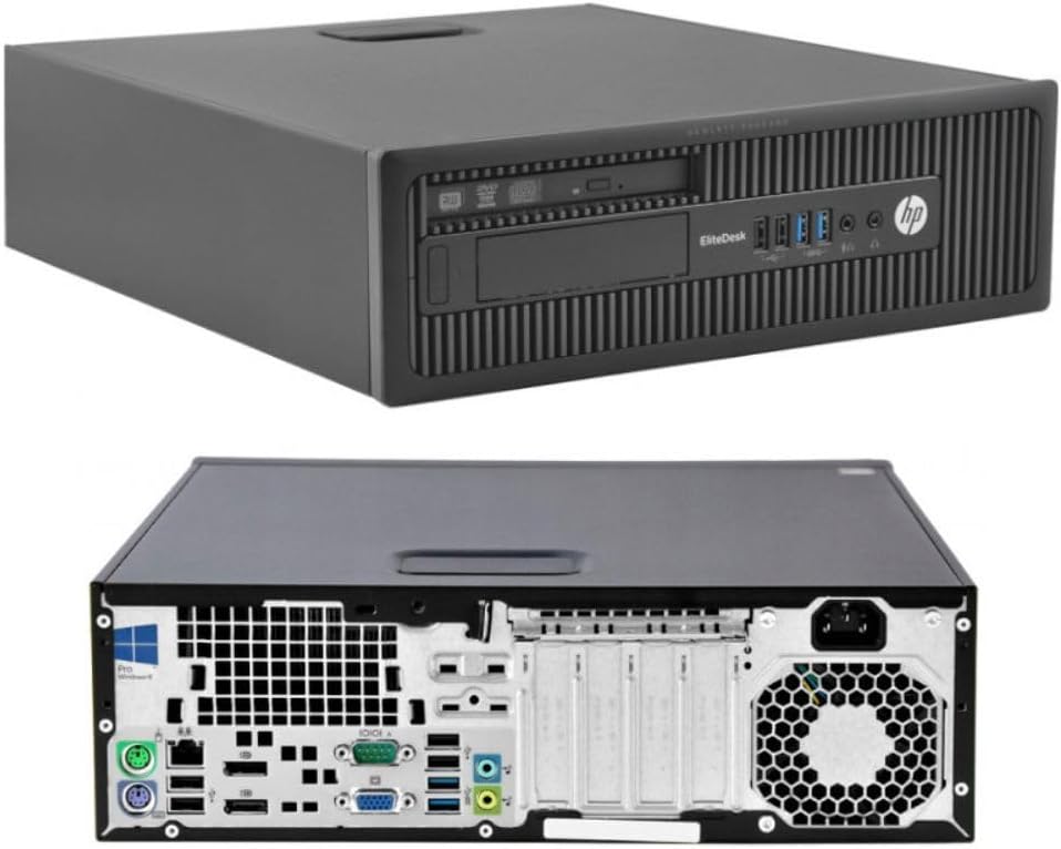 HP EliteDesk 800 G1 SFF Desktop Computer Package - Intel Core i5 3.3GHz, 32GB RAM, New 1TB SSD, KOORUI 24-inch Monitor, AC WiFi,Windows 10 Pro (Renewed)