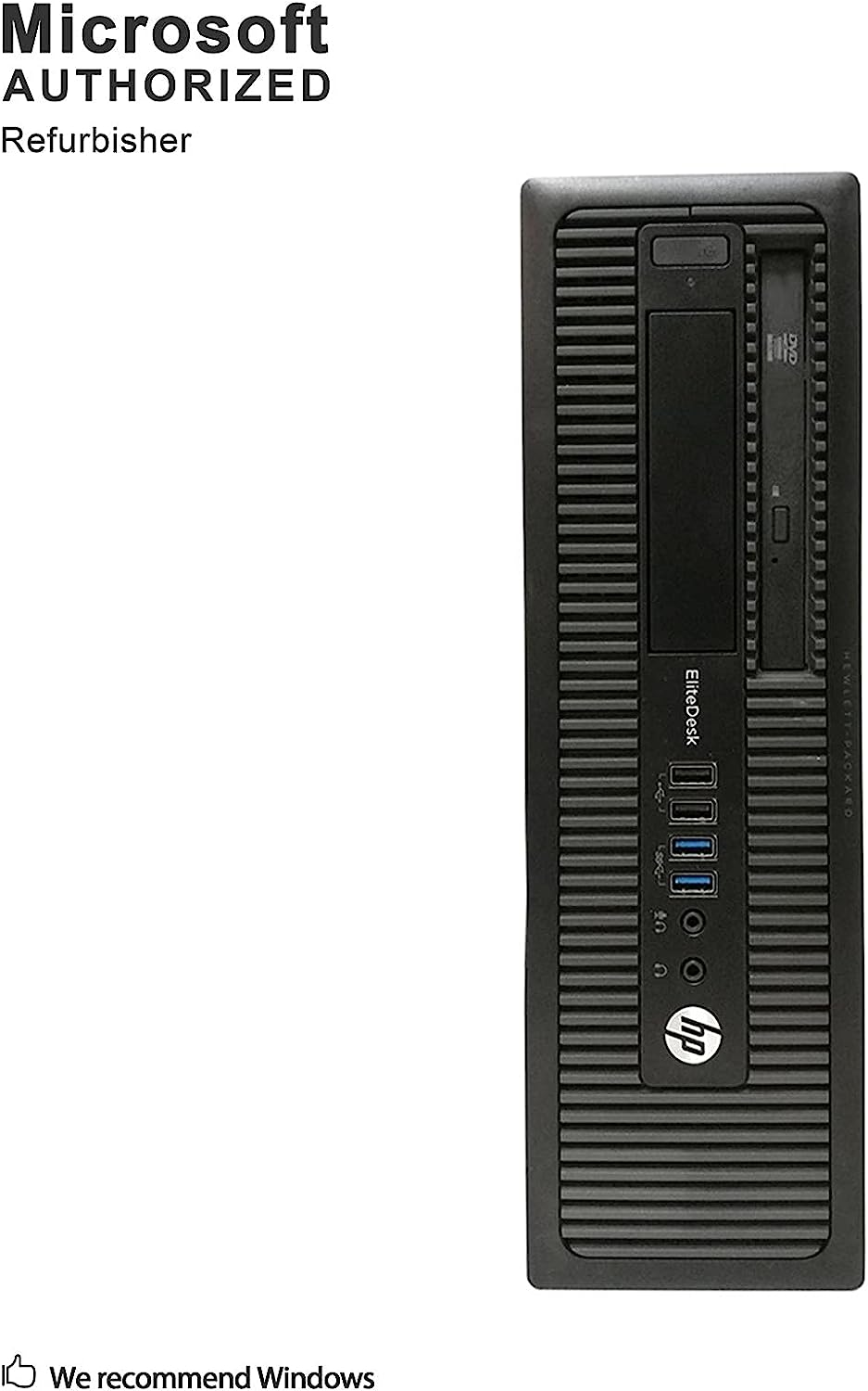 HP EliteDesk 800 G1 SFF High Performance Business Desktop Computer, Intel Quad Core i5-4590 upto 3.7GHz, 16GB RAM, 1TB HDD, 256GB SSD (boot), DVD, WiFi, Windows 10 Professional (Renewed)