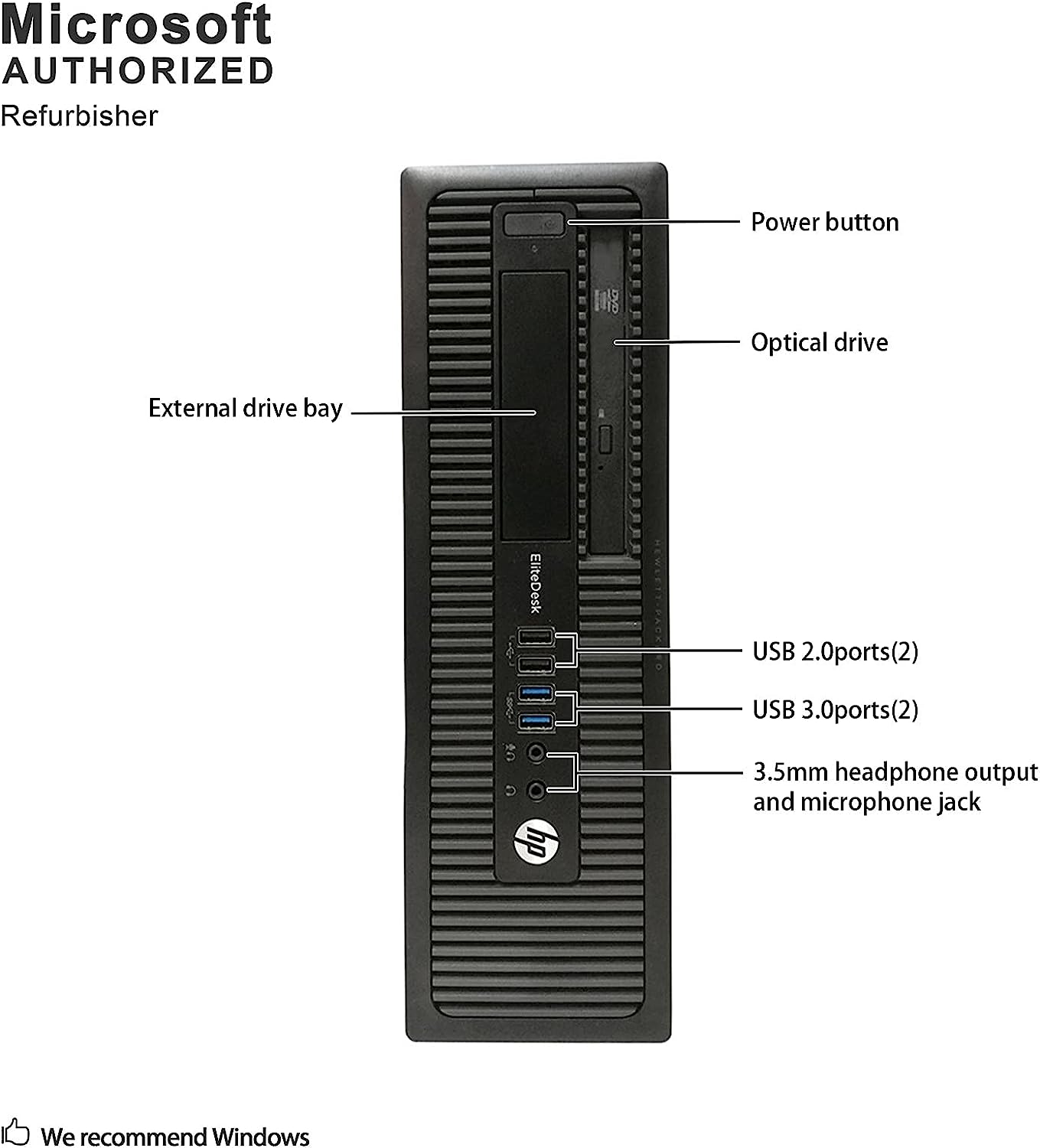 HP EliteDesk 800 G1 SFF High Performance Business Desktop Computer, Intel Quad Core i5-4590 upto 3.7GHz, 16GB RAM, 1TB HDD, 256GB SSD (boot), DVD, WiFi, Windows 10 Professional (Renewed)