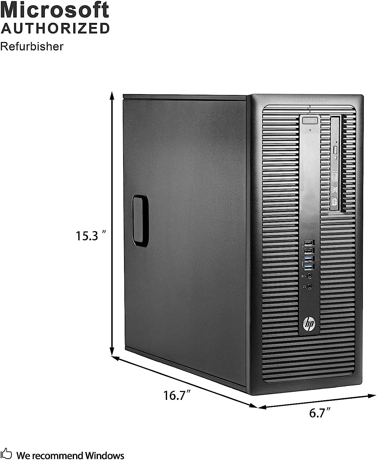 HP EliteDesk 800 G1 SFF High Performance Business Desktop Computer, Intel Quad Core i5-4590 upto 3.7GHz, 16GB RAM, 1TB HDD, 256GB SSD (boot), DVD, WiFi, Windows 10 Professional (Renewed)