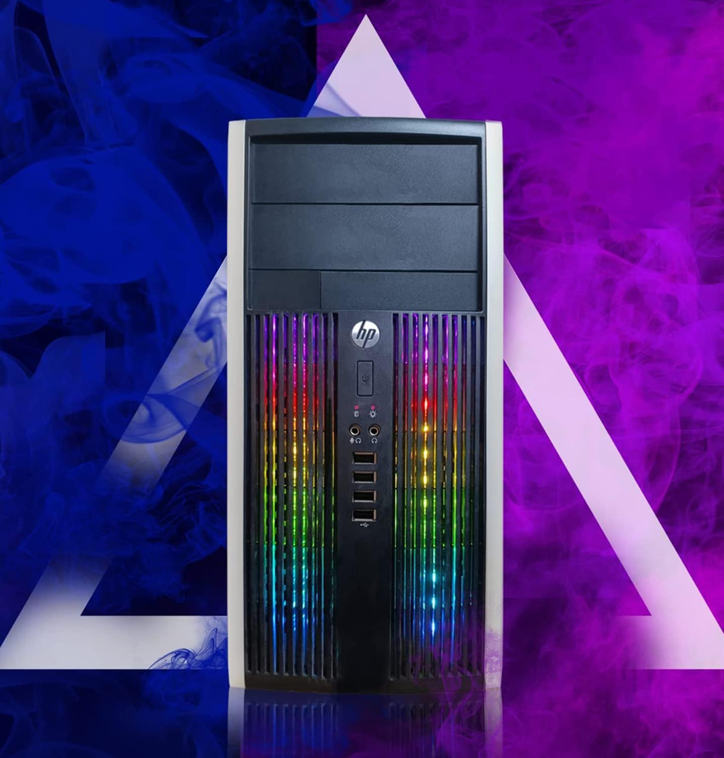 HP RGB Gaming PC Desktop Computer - Intel Quad I7 up to 3.8GHz, 16GB Memory, 256G SSD + 3TB, GeForce GTX 1660 Super 6G GDDR6, RGB Keyboard & Mouse, WiFi & Bluetooth 5.0, Win 10 Pro (Renewed)