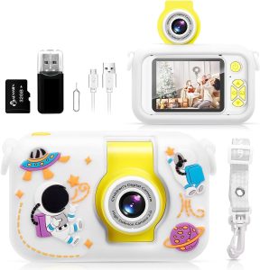 Kid Camera,ARNSSIEN Camera for Child,2.4in IPS Screen Digital Camera,180°Flip Len Student Camera,Children Selfie Camera with Playback Game,Christmas/Birthday Gift for 4 5 6 7 8 9 10 11 Cycle Old Girl Boy