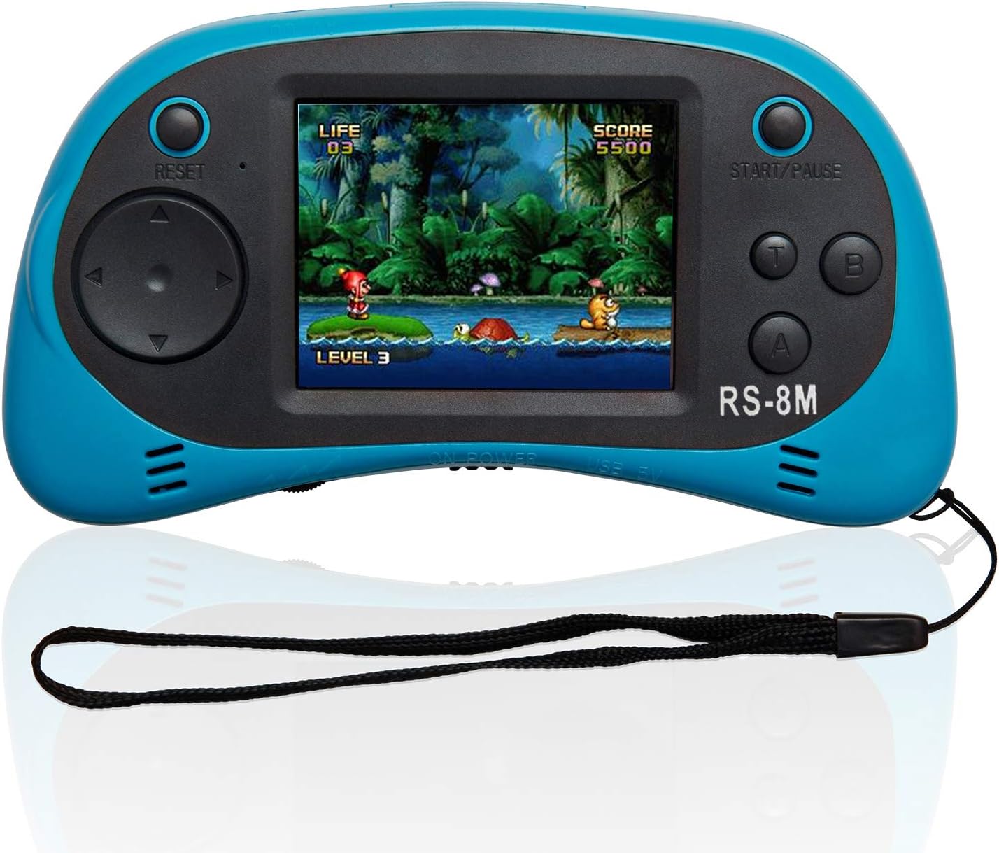 Kids Handheld Game Portable Video Game Player with 200 Games 16 Bit 2.5 Inch Screen Mini Retro Electronic Game Machine ,Best Gift for Child (Blue)