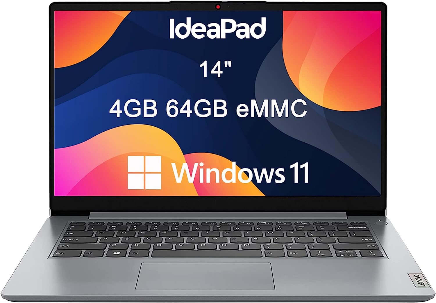 Lenovo Ideapad 1i 14″ HD (Intel Celeron N4020, 4GB RAM, 128GB Storage (64GB eMMC + 64GB SD Card), UHD Graphics) Home & Education Laptop, Anti-Glare, Webcam, Wi-Fi 6, Type-C, Win 11 Home in S Mode