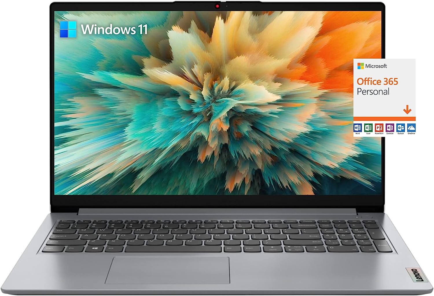 Lenovo IdeaPad, 20GB RAM, 1TB SSD, AMD Dual-core Processor, 15.6 Inch HD Anti-Glare Display, Long Battery Life Up to 9.5Hr, HDMI, SD Card Reader, Windows 11, 1 Season Microsoft 365