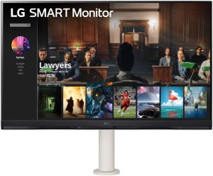 LG (32SQ780S) - 32-Inch 4K UHD(3840x2160) Display, Ergo Stand, webOS Smart Monitor, ThinQ Home, Magic Remote, USB Type-C™, 2x5W Stereo Speakers, AirPlay 2, Screen Share, Bluetooth
