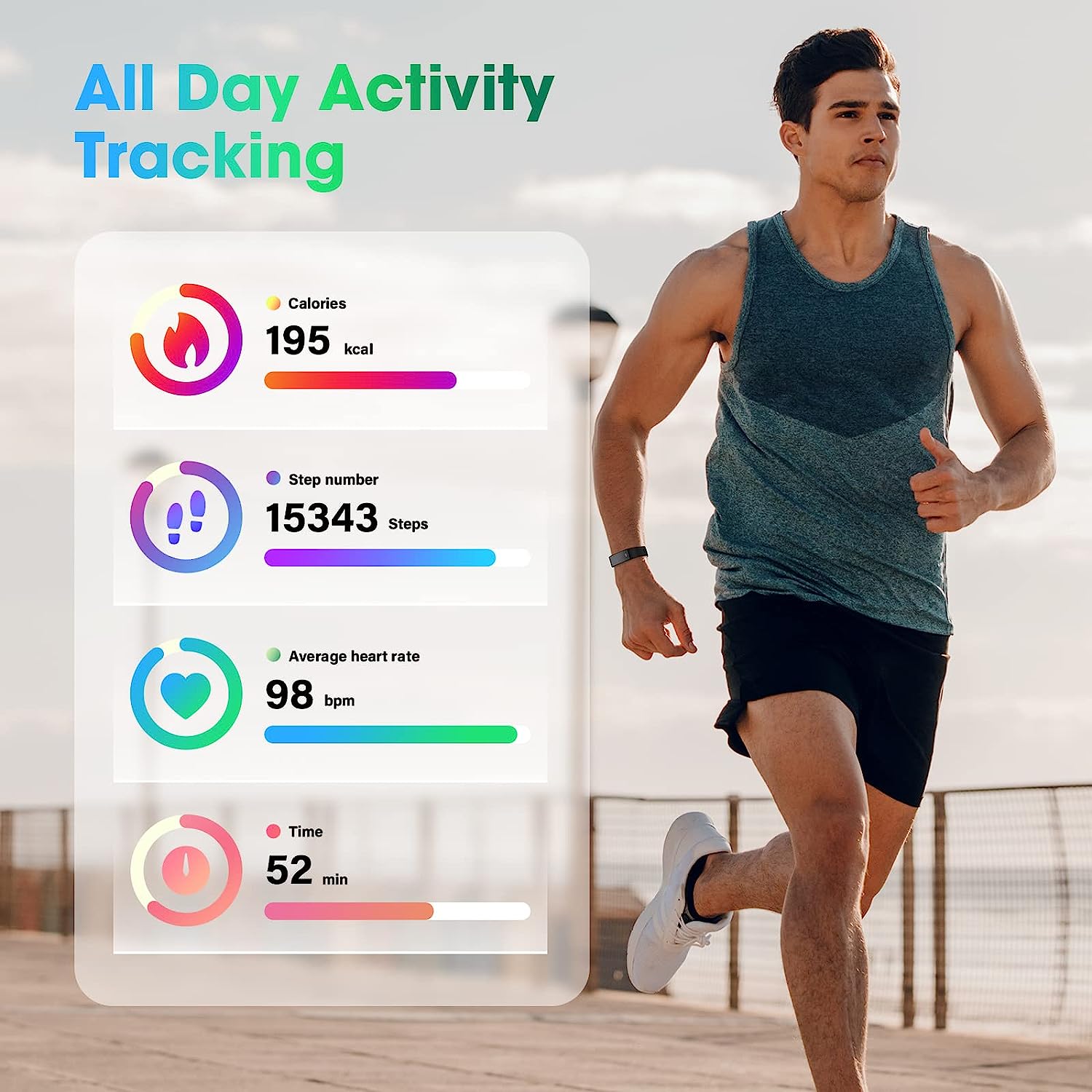 LIVIKEY Activity Fitness Tracker Compatible with Alexa Built-in, Heart Rate, Blood Oxygen, Sleep Monitor, Fitness Watch with Pedometer, IP68 Swimming Waterproof, Smart Watch with Step Tracker