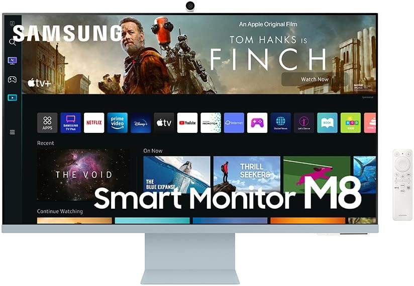 SAMSUNG 32″ M80B 4K UHD HDR Smart Computer Monitor Screen with Streaming TV, SlimFit Camera Included, Wireless Remote PC Access, Alexa Built-In, LS32BM805UNXGO, White