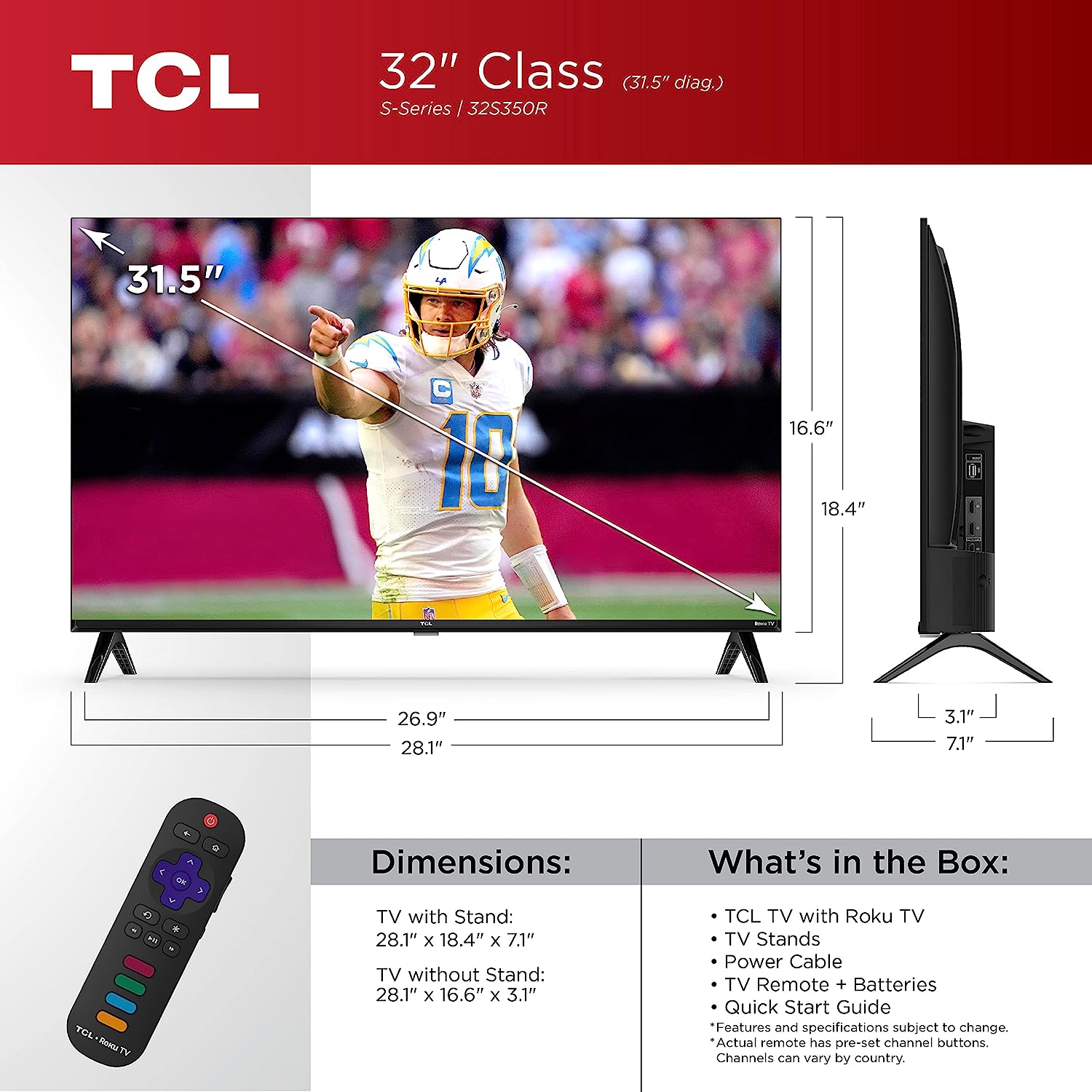 TCL 40-Inch Class S3 1080p LED Smart TV with Roku TV (40S350R, 2023 Model), Compatible with Alexa, Google Assistant, and Apple HomeKit Compatibility, Streaming FHD Television