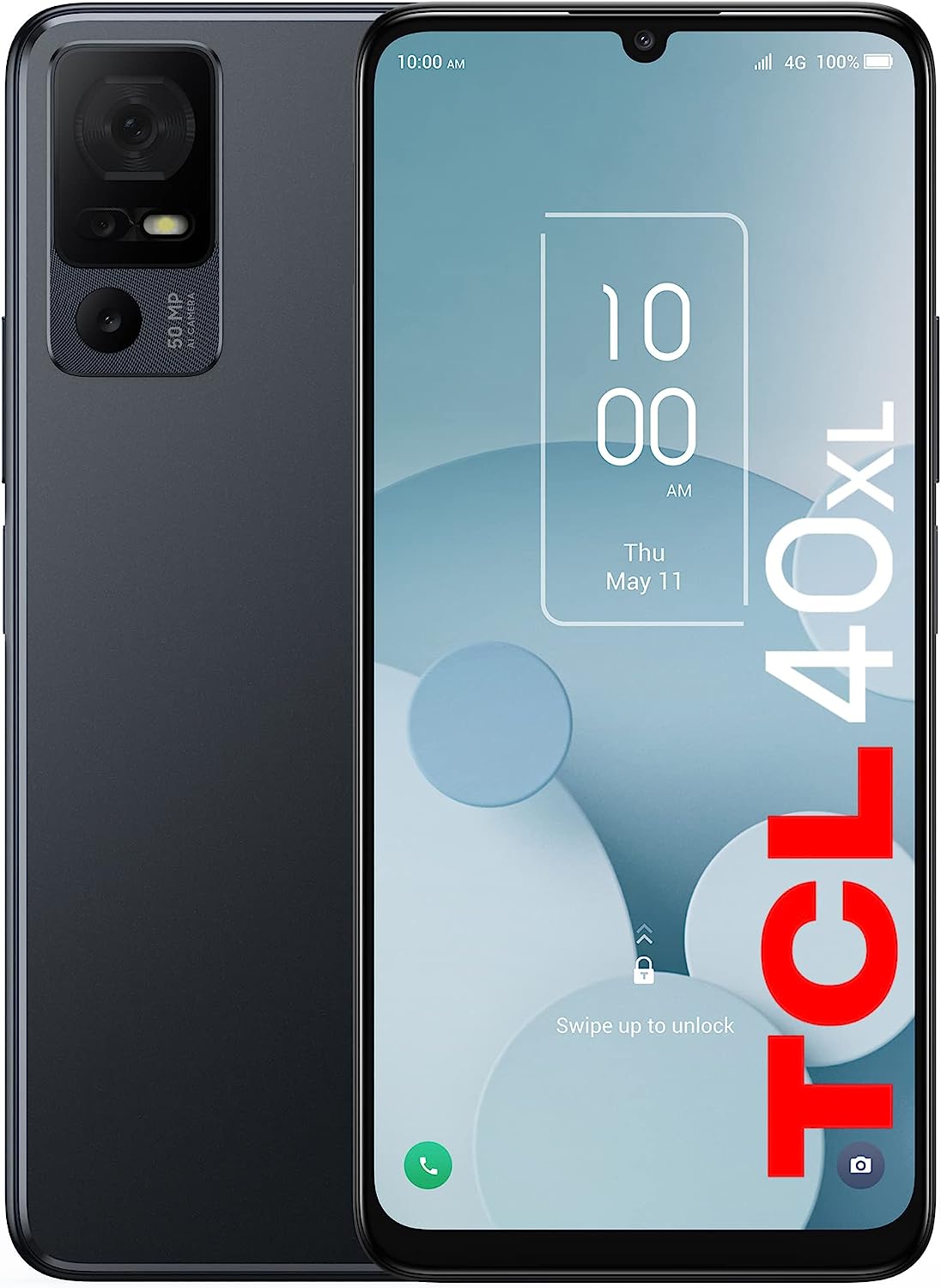 TCL 40XL |2023| Unlocked Cell Phone 6GB + 256GB, 6.75″ 90Hz Display Mobile Phone, Smartphone Android 13, 50MP AI Camera, 5000 mAh, 4G LTE, U.S. Version, Dark Gray