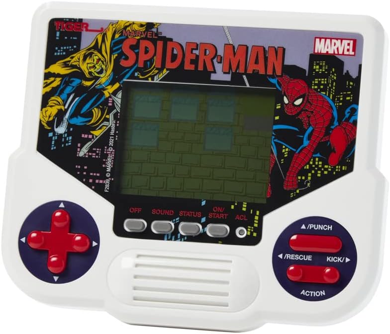 Tiger Electronics Marvel Spider-Man Electronic LCD Video Game, Retro-Inspired 1-Player Handheld Game, Ages 8 and Up