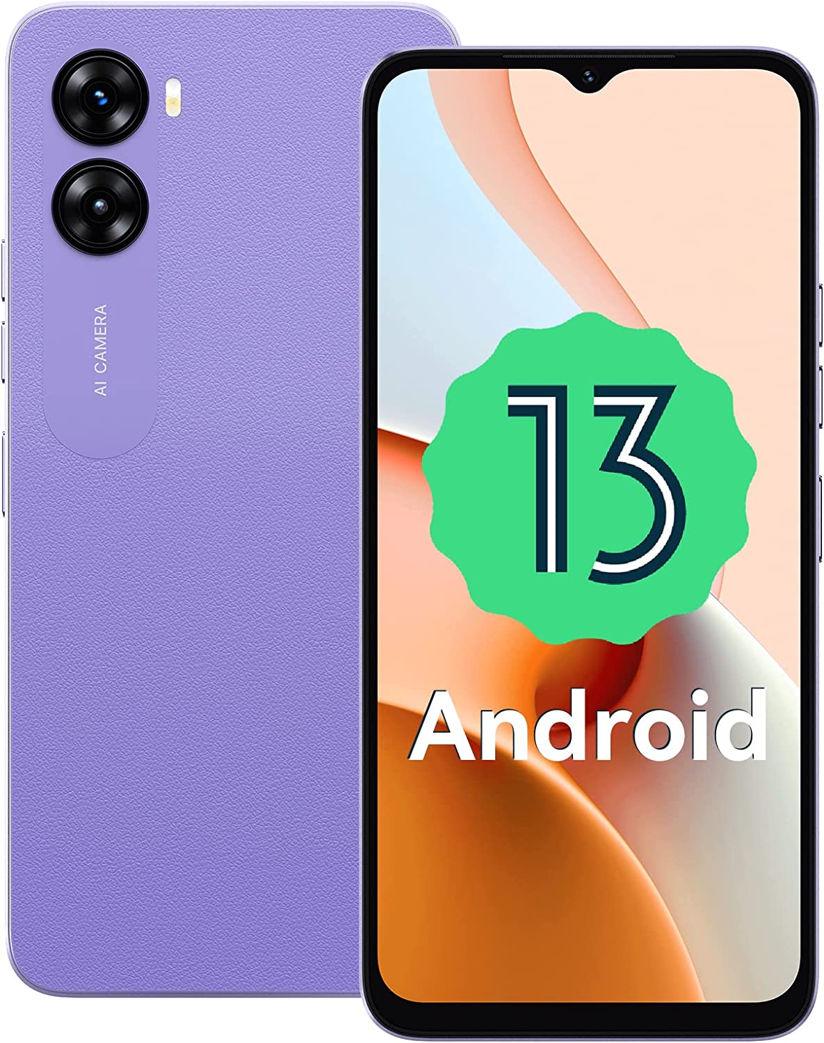 UMIDIGI Unlocked Smartphones G3, Android 13 Unlocked Smartphone, Dual Sim 4G LTE Mobile Phone, 4/64GB(1TBG Expandable), 6.52