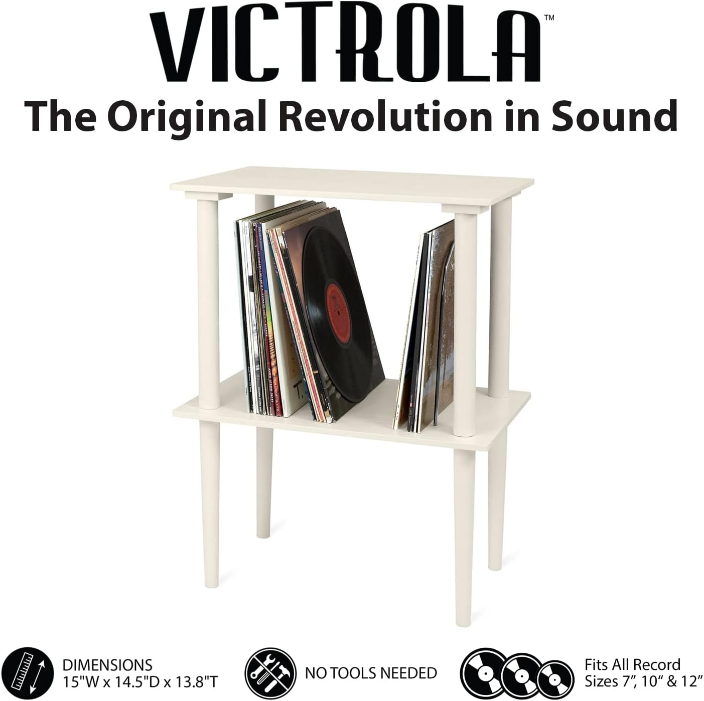 Victrola 8-in-1 Bluetooth Report Player & Multimedia Center, Built-in Stereo Speakers - Turntable, Wireless Music Streaming, Real Wood | Espresso