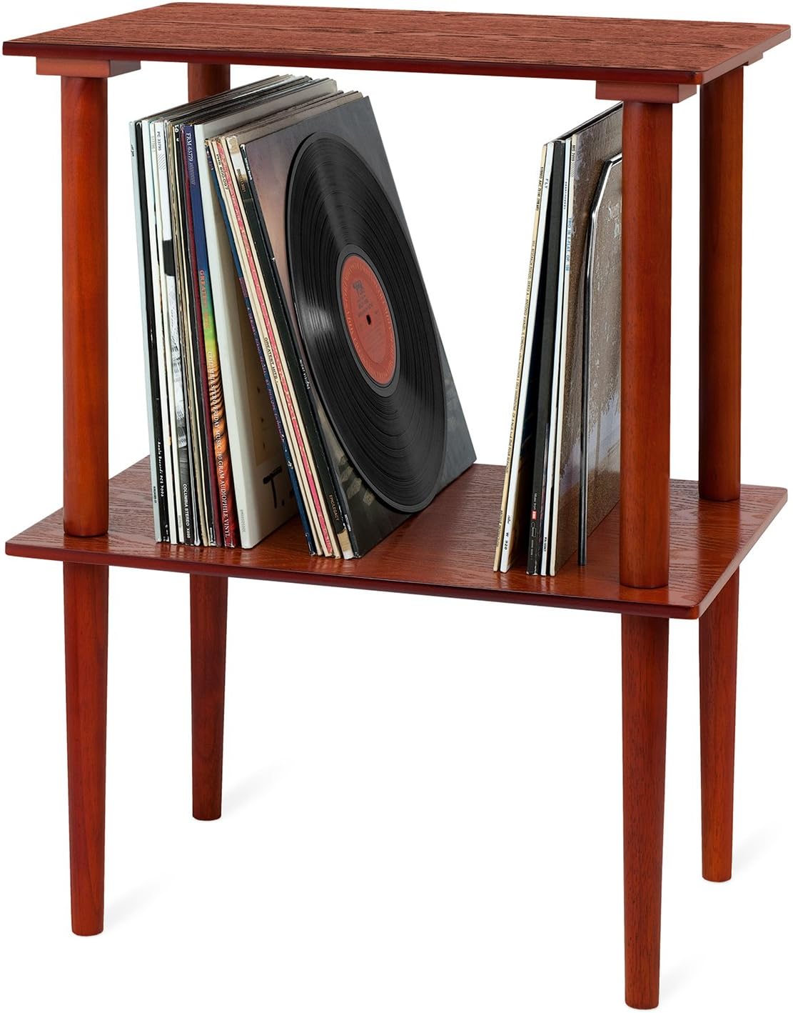 Victrola Nostalgic 6-in-1 Bluetooth Report Player & Multimedia Center with Built-in Speakers - 3-Speed Turntable, CD & Cassette Player, FM Radio | Wireless Music Streaming | Mahogany