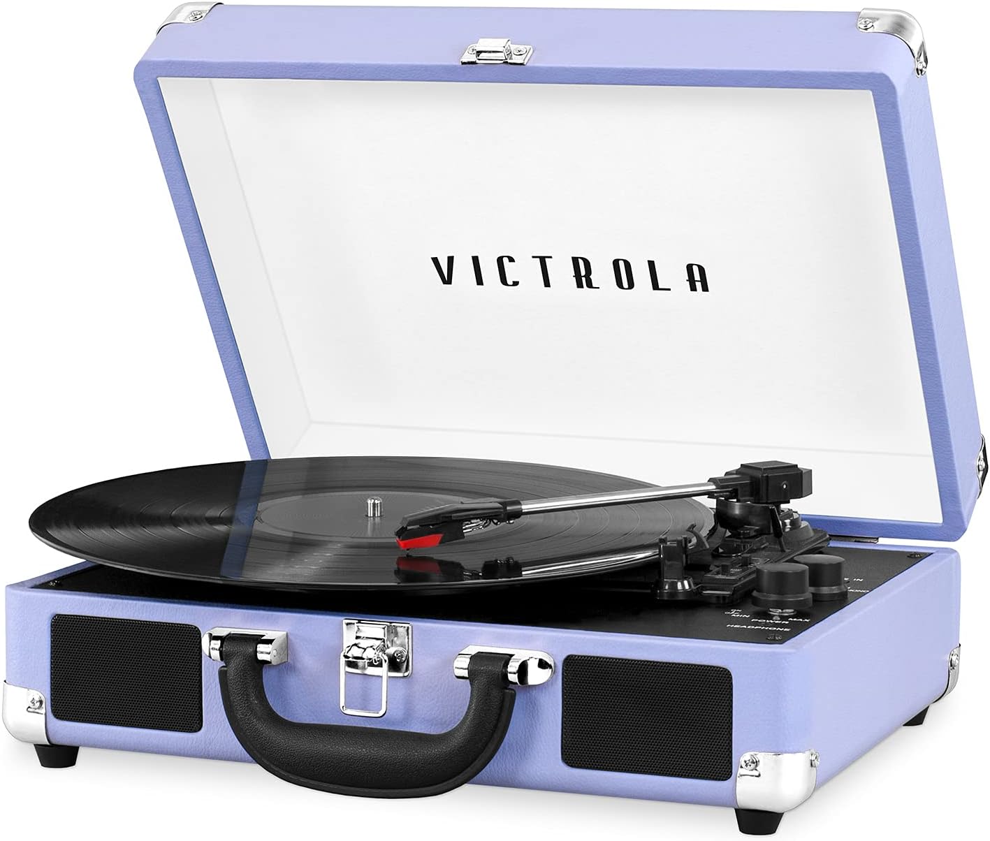 Victrola Vintage 3-Speed Bluetooth Portable Suitcase Record Player with Built-in Speakers | Upgraded Turntable Audio Sound| Includes Extra Stylus | Turquoise, Template Number: VSC-550BT