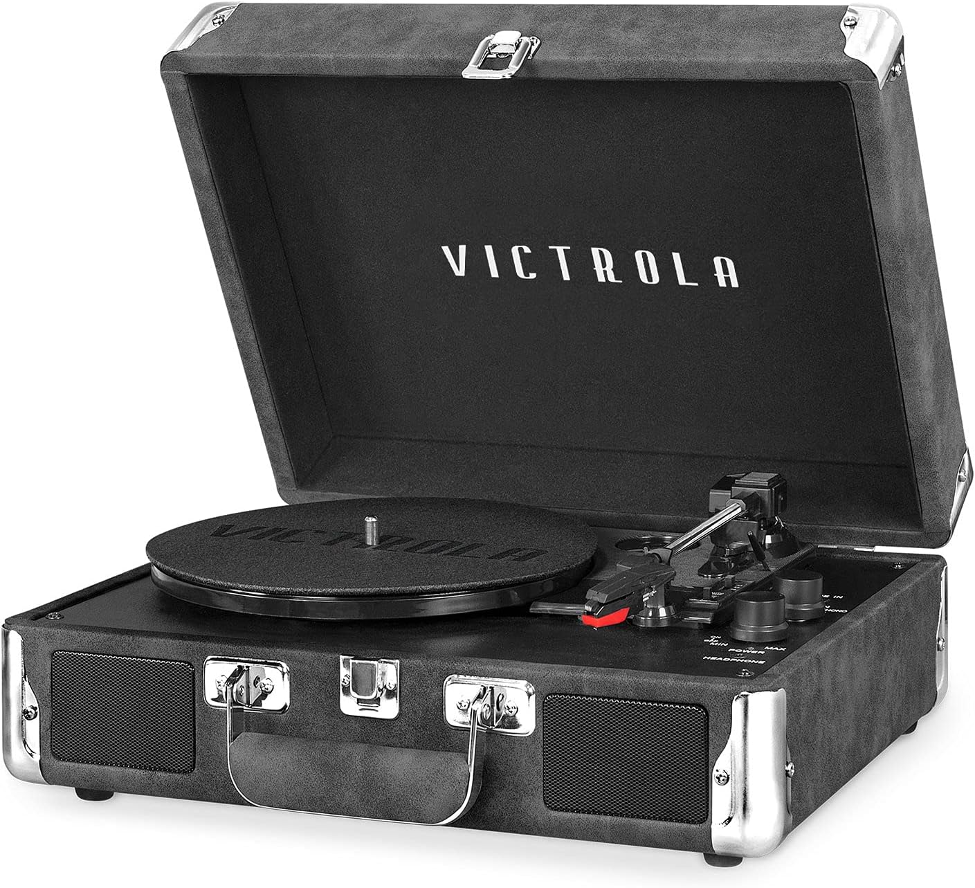 Victrola Vintage 3-Speed Bluetooth Portable Suitcase Record Player with Built-in Speakers | Upgraded Turntable Audio Sound| Includes Extra Stylus | Turquoise, Template Number: VSC-550BT