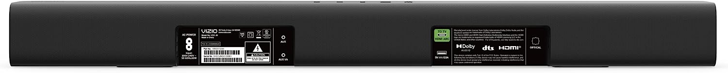 VIZIO V-Series 5.1 Home Theater Sound Bar with Dolby Audio, Bluetooth, Wireless Subwoofer, Voice Assistant Compatible, Includes Remote Control - V51x-J6