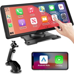 2023 Newest Portable Wireless Carplay Car Stereo with Touch Screen, 9.3″ HD IPS Screen Display, Android Auto, Bluetooth, Dash Mount, Mirror Link, GPS Navigation Head Unit, Car Audio Radio Receiver