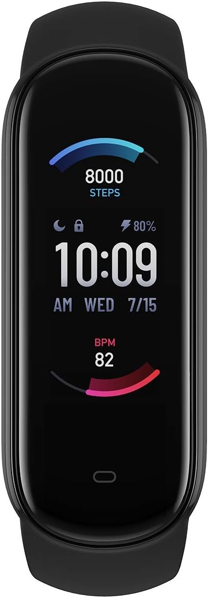 Amazfit Band 7 Fitness & Health Tracker for Women Men, 18-Day Battery Life, ALEXA Built-in, 1.47”AMOLED Display, Heart Rate & SpO₂ Monitoring, 120 Sports Modes, 5 ATM Water Resistant, Black