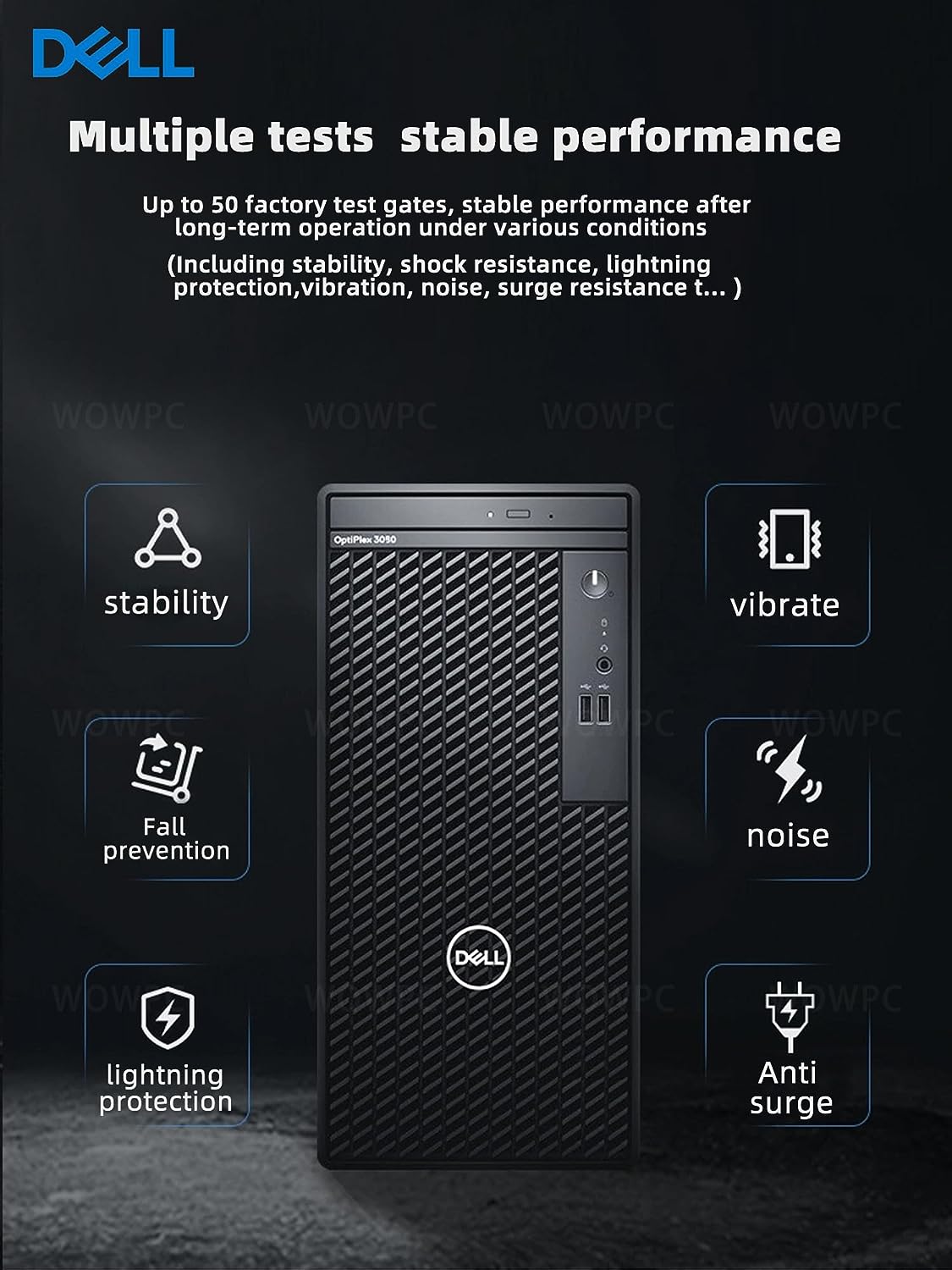 Dell Optiplex 3000 Business Tower Desktop Computer, Intel 4-Core Processor(Up to 4.4Ghz), 16GB DDR4 RAM, 256GB SSD + 1TB HDD, WiFi, DVD-RW, 2X DP(2-Monitor Support 4K), 8X USB Ports, Windows 11 Pro