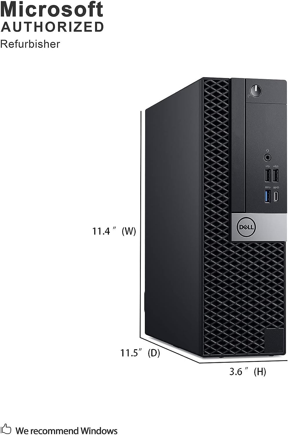 Dell Optiplex 7050 SFF Desktop PC Intel i7-7700 4-Cores 3.60GHz 32GB DDR4 1TB SSD WiFi BT HDMI Duel Monitor Support Windows 10 Pro Excellent Condition(Renewed)