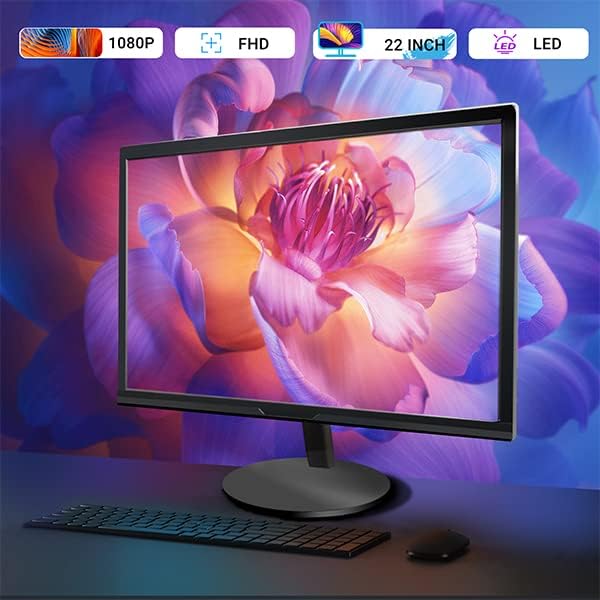 Dell OptiPlex RGB Desktop Computer PC, Intel Core i7 up to 3.8GHz, 16G RAM, 512G SSD, New 22 inch FHD LED Monitor, RGB Keyboard and Mouse, RGB BT Sound Bar, Webcam, WiFi, BT 5.0, W10P64 (Renewed)