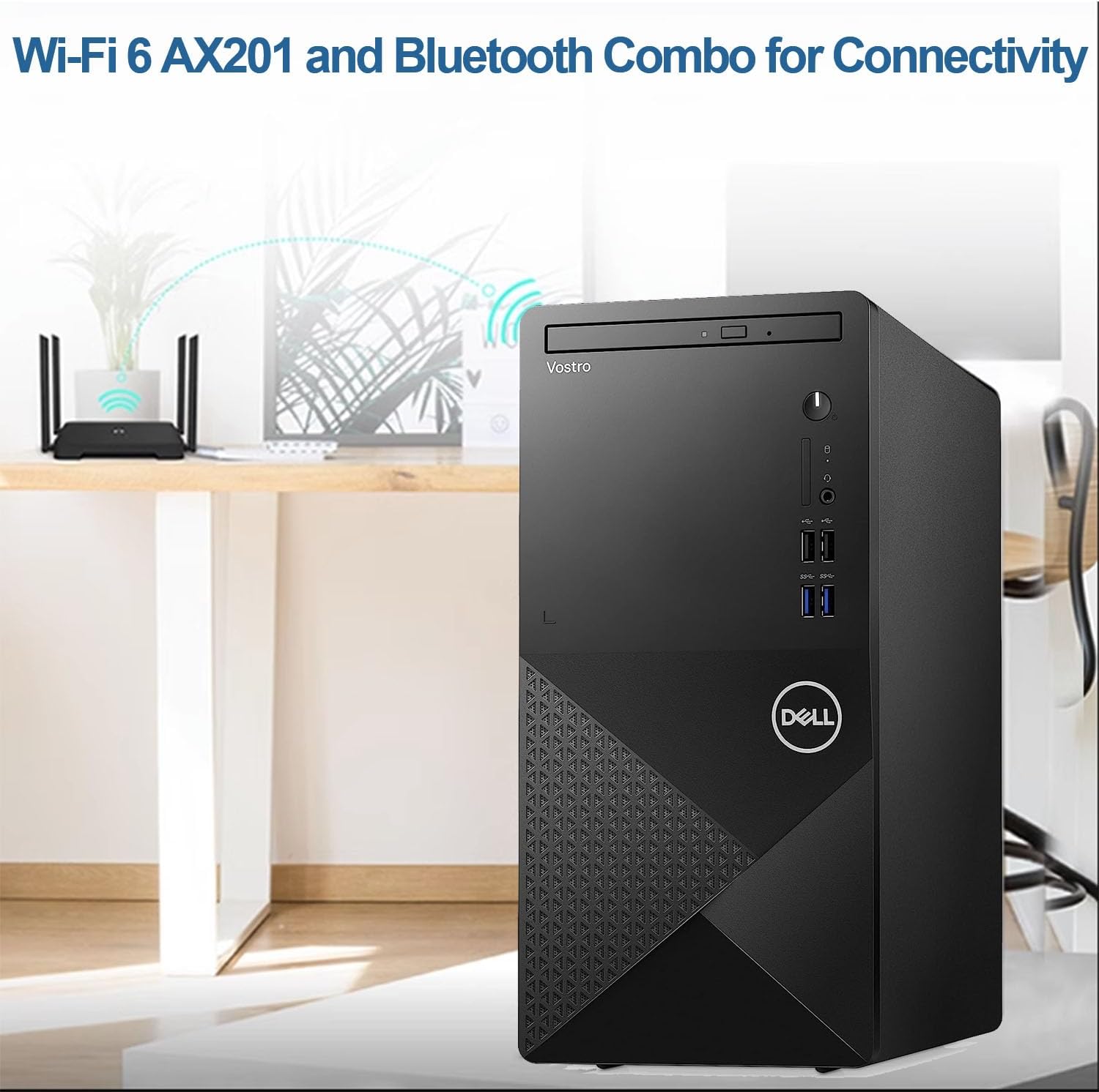 Dell Vostro 3910 Business Desktop Computer, 12th Gen Intel 4-Core Processor(Up to 4.3Ghz), 16GB DDR4 RAM, 1TB NVMe SSD, WiFi 6, DVD-RW, Display Port, HDMI, SD Card Reader, Windows 11 Pro