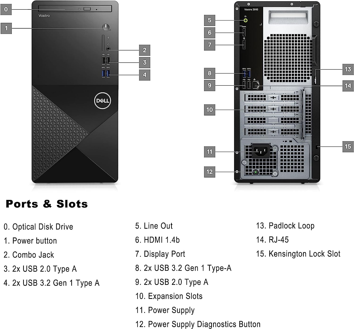 Dell Vostro 3910 Business Desktop Computer, 12th Gen Intel 4-Core Processor(Up to 4.3Ghz), 16GB DDR4 RAM, 1TB NVMe SSD, WiFi 6, DVD-RW, Display Port, HDMI, SD Card Reader, Windows 11 Pro