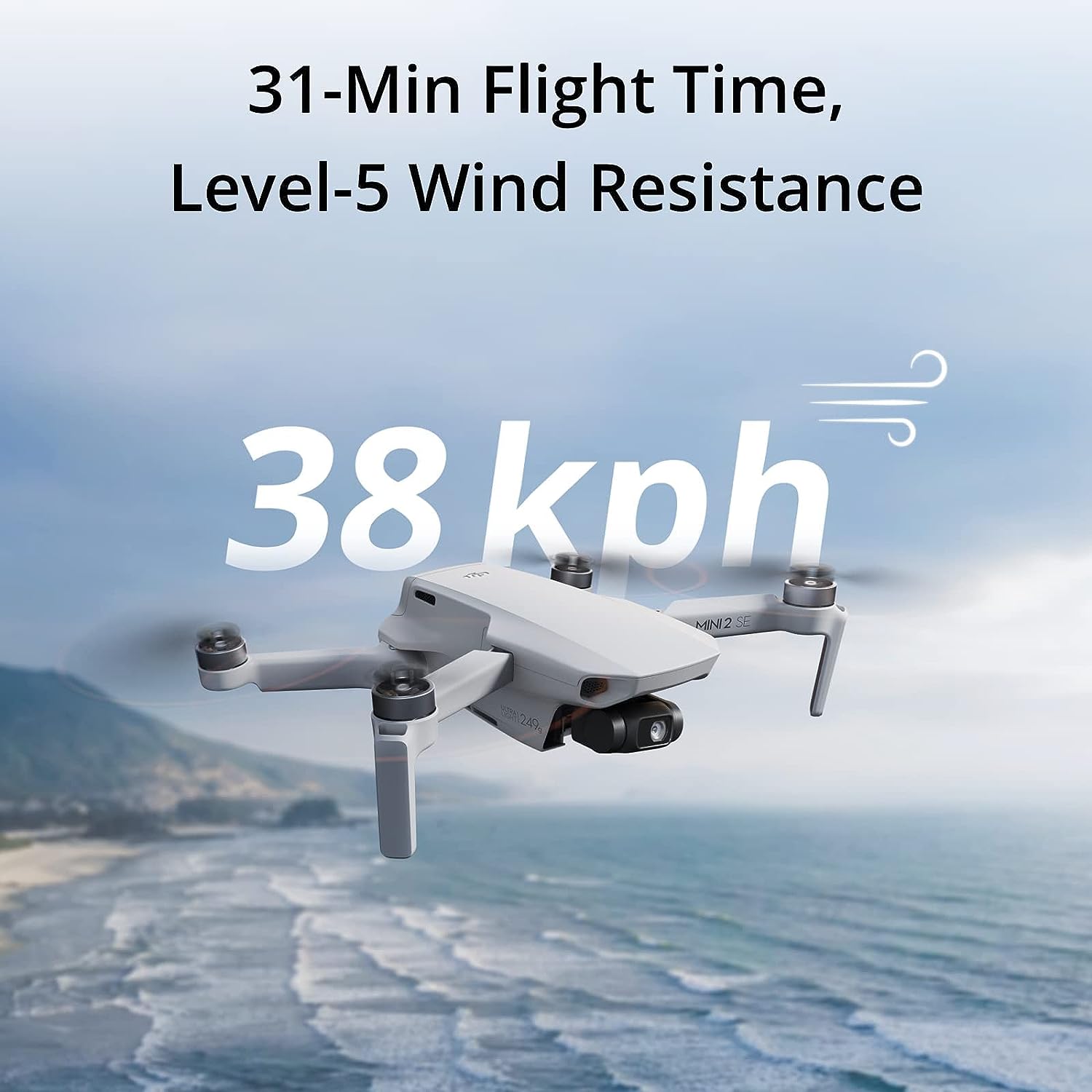 DJI Mini 2 SE, Lightweight and Foldable Mini Drone with QHD Video, 10km Video Transmission, 31-min Flight Time, Under 249 g, Return to Home, Automatic Pro Shots, Drone with Camera for Beginners