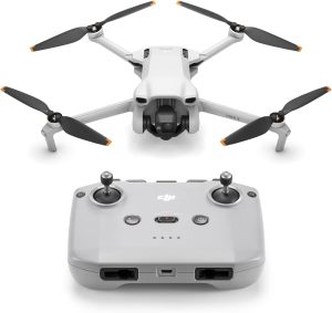 DJI Mini 3 (DJI RC) – Lightweight and Foldable Mini Camera Drone with 4K HDR Video, 38-min Flight Time, True Vertical Shooting, and Intelligent Features