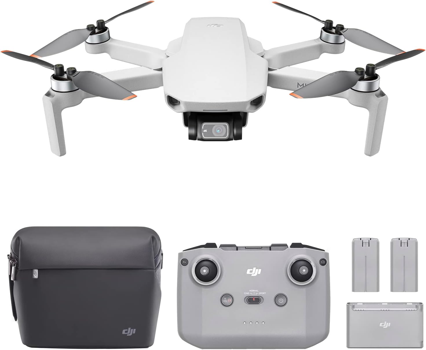 DJI Mini 3 (DJI RC) - Lightweight and Foldable Mini Camera Drone with 4K HDR Video, 38-min Flight Time, True Vertical Shooting, and Intelligent Features