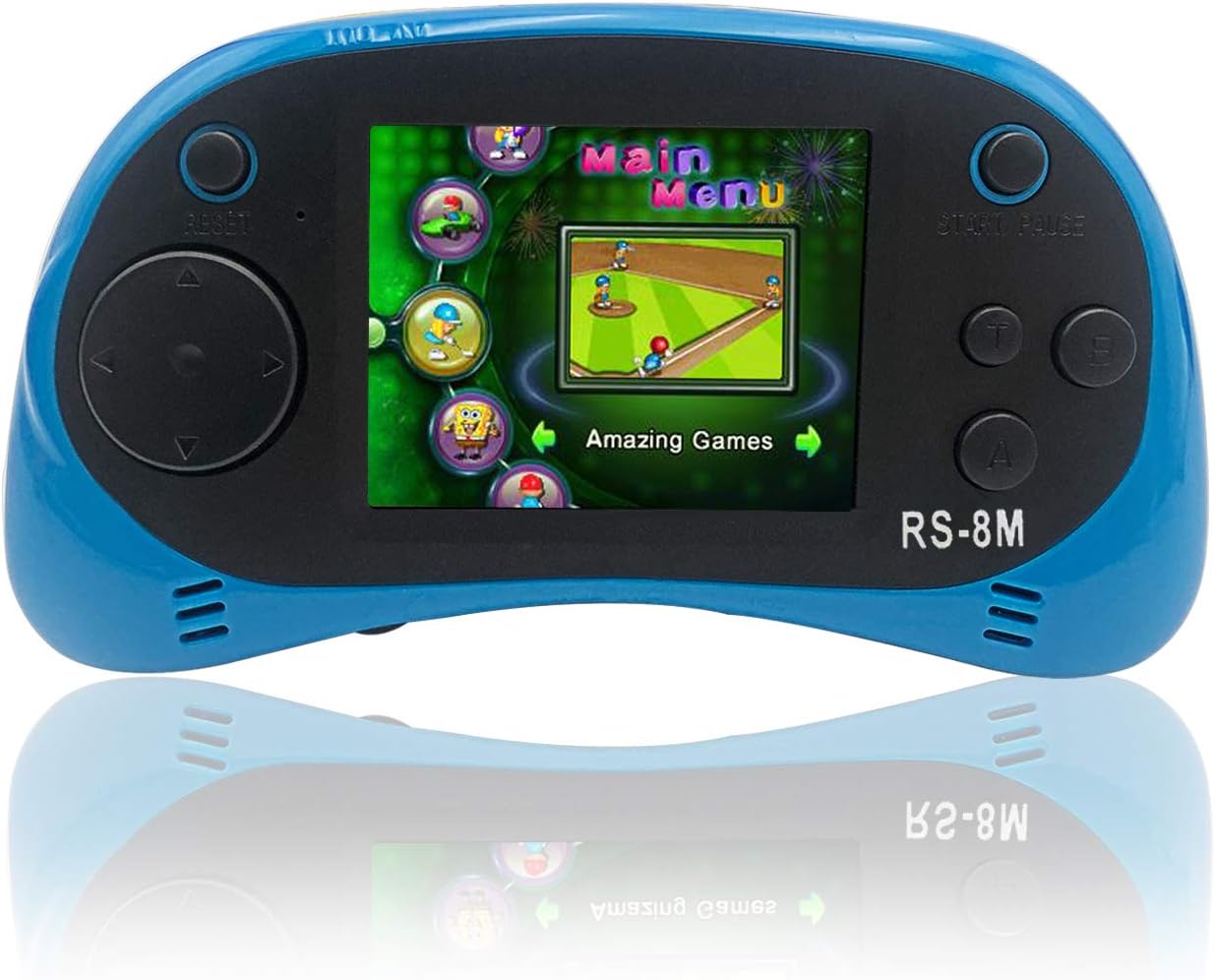 EASEGMER 16 Bit Kids Handheld Games Built-in 220 HD Video Games, 2.5 Inch Portable Game Player with Headphones - Best Travel Electronic Toys Gifts for Toddlers Age 3-10 Years Old Children (Blue)