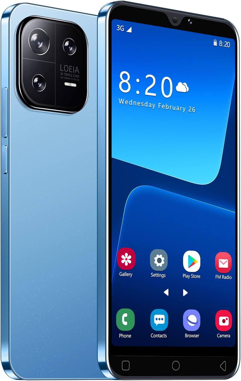 F2FTlk Cheap Mobile Phones，M13Pro 5.0“ Android 8.1 Smartphone, 16GB ROM(Extendable to 128GB,Dual SIM Dual Camera, WiFi,Bluetooth,GPS Basic Cell Phones (M13Pro-Blue)