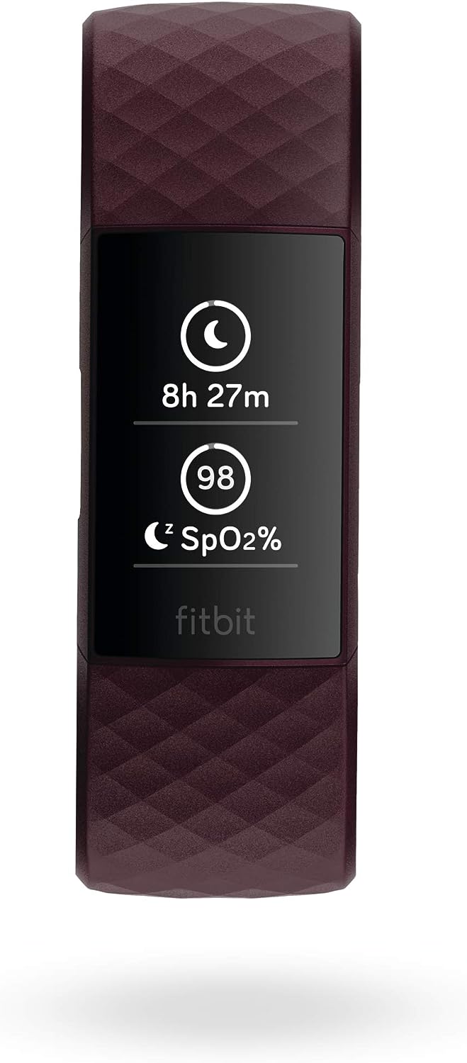 Fitbit Charge 4 Special Edition Fitness and Activity Tracker with Built-in GPS, Heart Rate, Sleep & Swim Tracking, Black/Granite Reflective, One Size (S &L Bands Included)