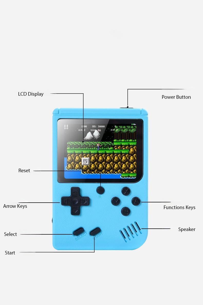 Handheld Game Console with Classical Retro Games Tetris Mario, 3.0 Inch Gameboy Kids Screen Portable Retro Video Game Console Support TV Connection (400 Games)