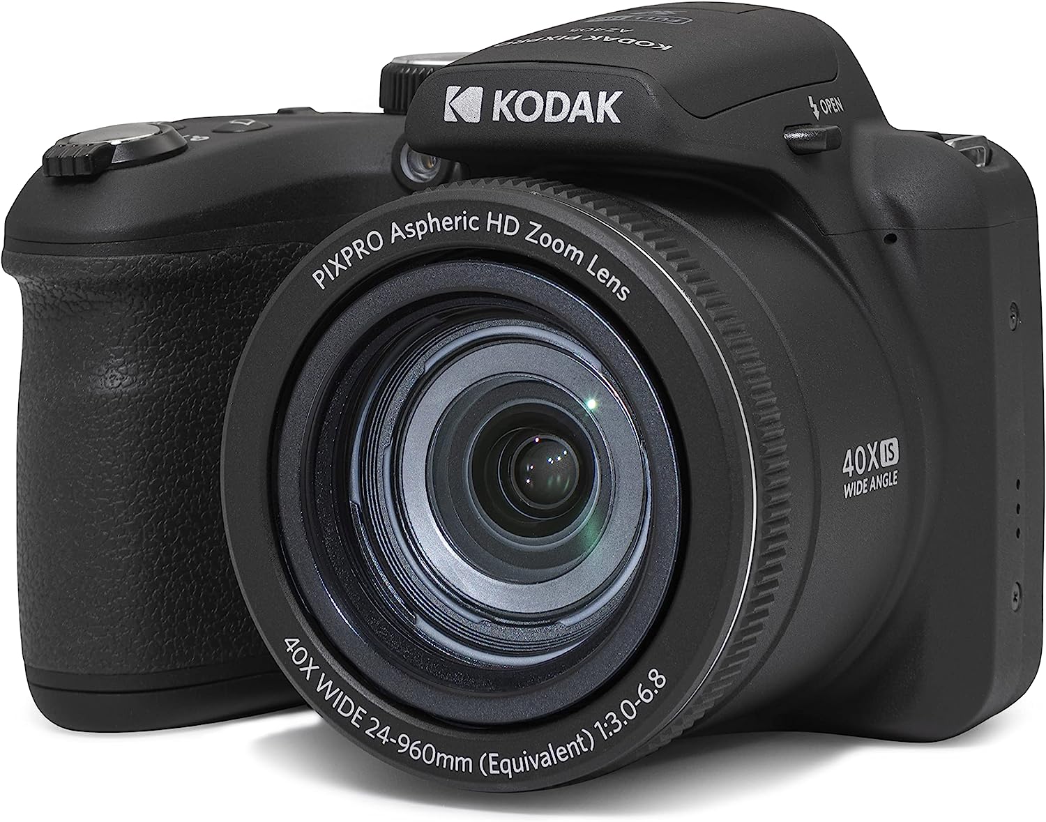 KODAK PIXPRO AZ405-BK 20MP Digital Camera 40X Optical Zoom 24mm Wide Angle Lens Optical Image Stabilization 1080P Full HD Video 3